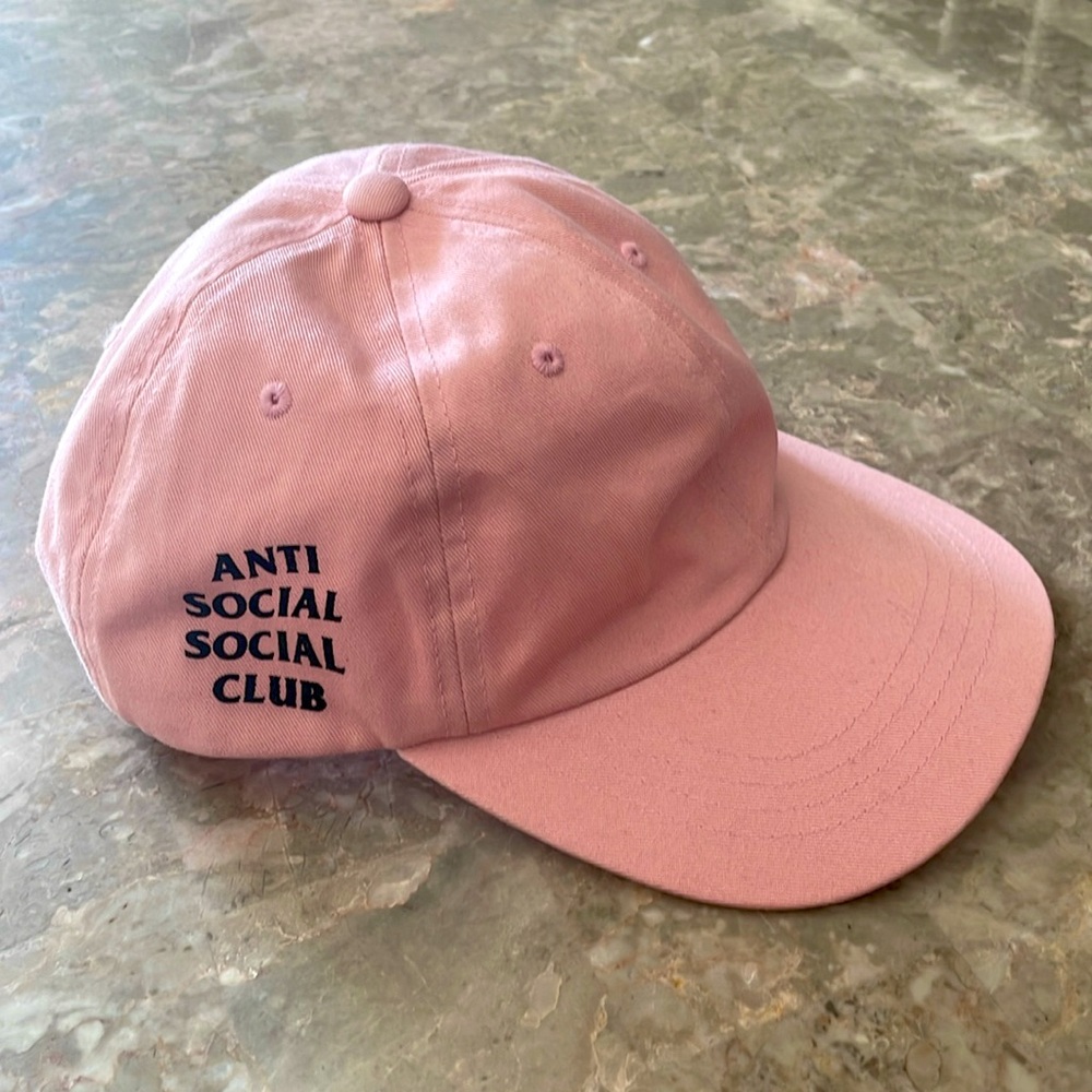 Pink Anti Social Social Club Authentic Dad Hat